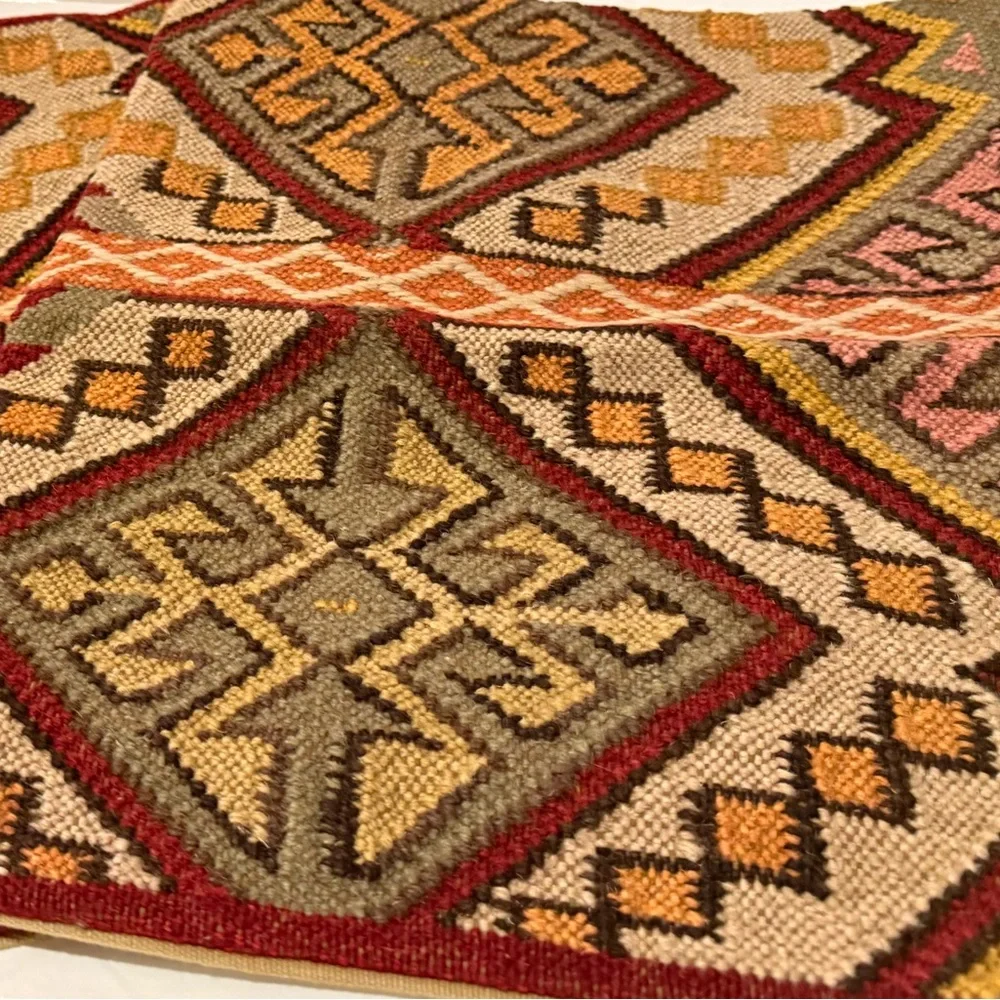 Pottery Barn Tribal Kashan Kilim Pillow Cover, Wool, 18” #2